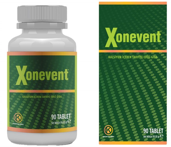 Kuazar İlaç Xonevent - Kalsiyum içeren Gıda Takviyesi 90 Tablet