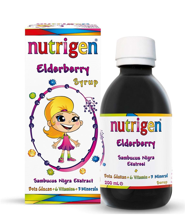 Nutrigen Nutrigen Elderberry Kara Mürver + Beta-Glukan + Bal Şurup 200 ml