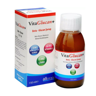 Allergo VitaGlucan Beta-Glucan Vitamin Şurup 150 ml SKT: 04/2023