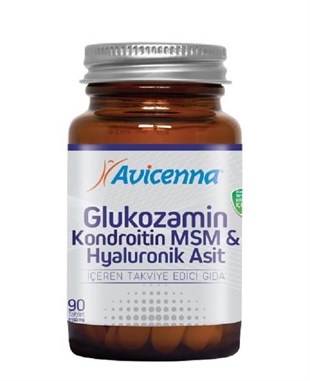 Kuazar Avicenna Glukozamin Kondroitin MSM & Hyaluronik Asit 90 Tablet