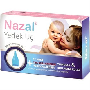 Naz Pharma Nazal Burun Aspiratörü Yedek Uç 12'li (Otri Bebe Uyumlu)