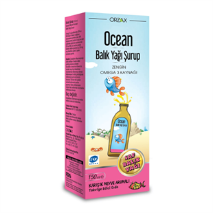 Ocean Omega 3 Balık Yağı Şurubu Karışık meyve 150 ml SKT: 01/21