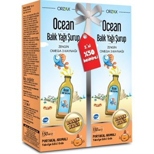 Ocean Ocean Portakallı Balık Yağı Şurubu 2'li Kofre 2x150 ml