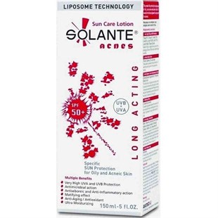 SolanteSolante Acnes Spf 50+ Akneye Karşı Etkili Güneş Koruyucu Losyon